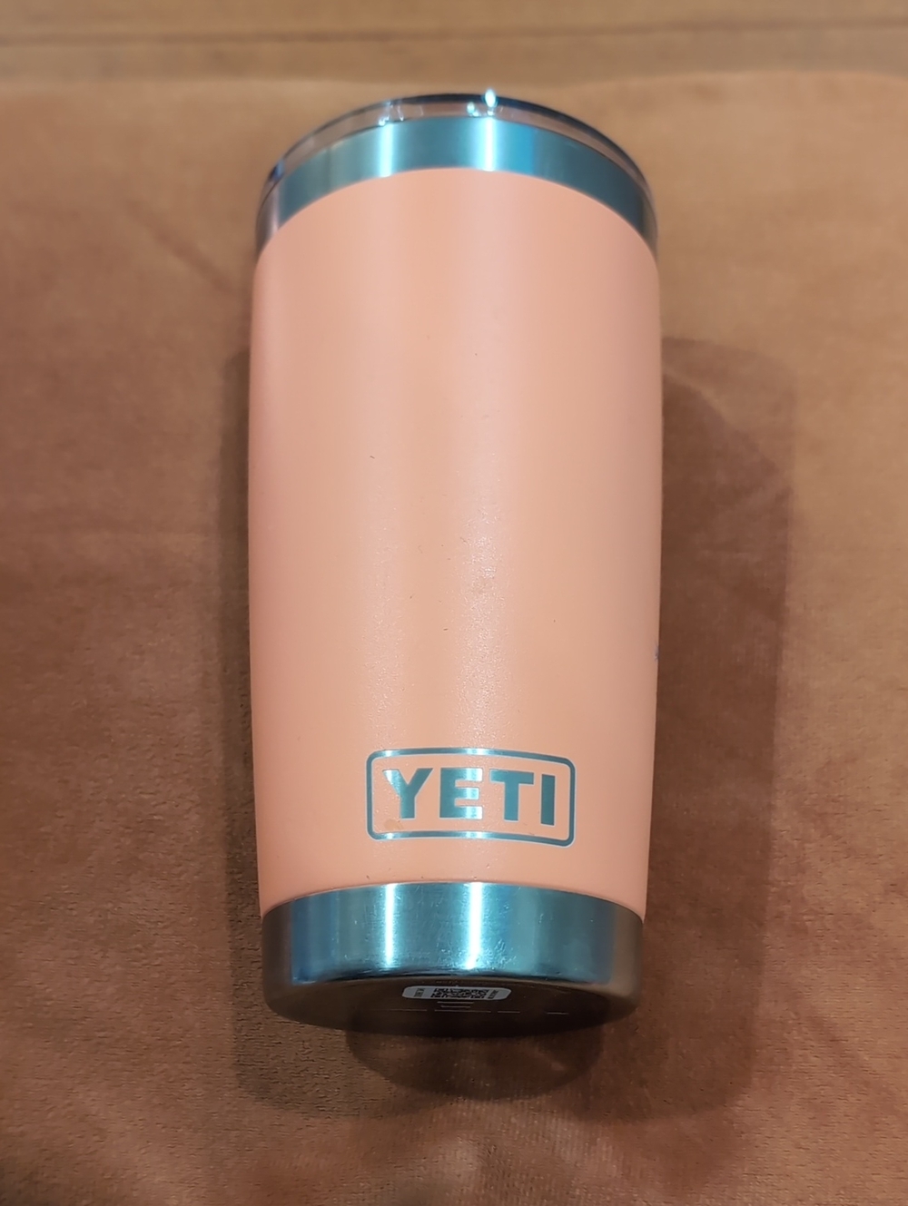 Yeti Peach/Pink Insulated Tumbler with Steel Accents